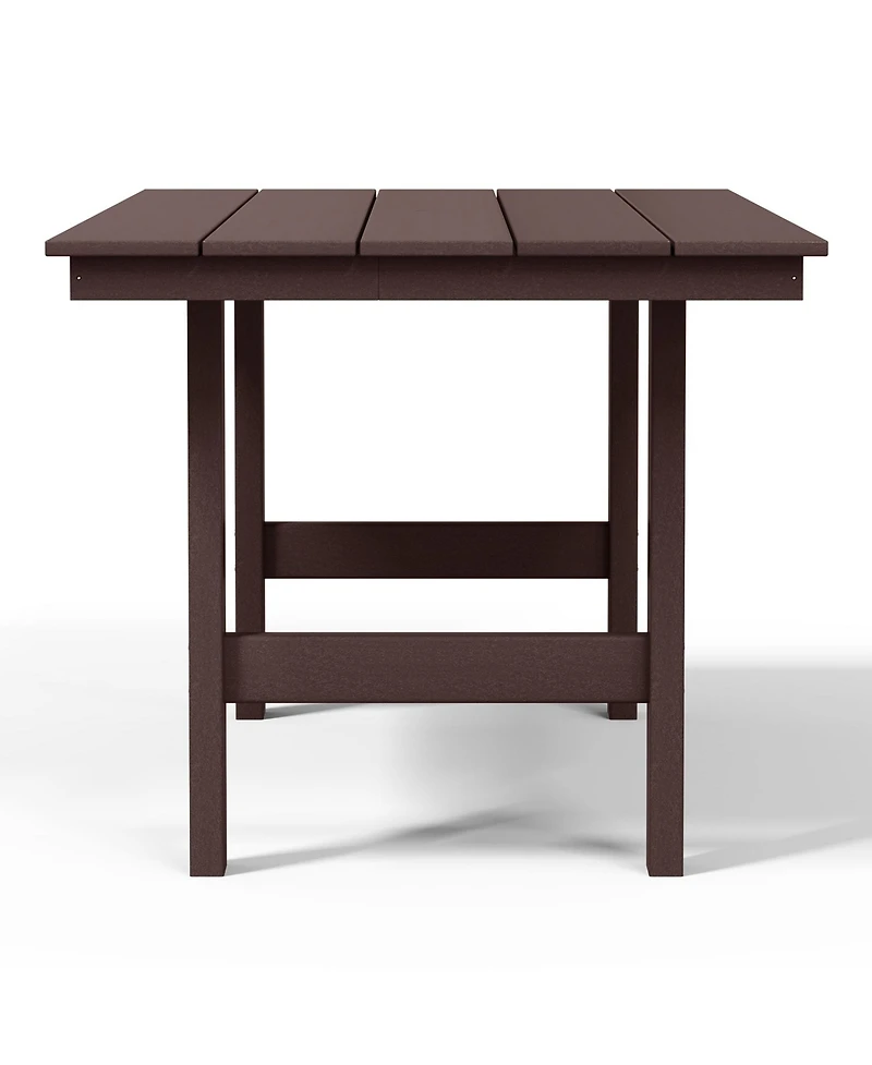 WestinTrends Outdoor Modern Hdpe 66" Wide Rectangle Patio Dining Table for 6