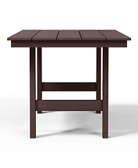 WestinTrends Outdoor Modern Hdpe 66" Wide Rectangle Patio Dining Table for 6