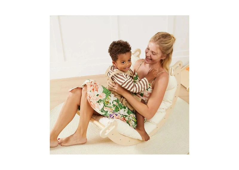 Tiny Land Pikler Triangle 7-in-1 Montessori Climbing Set