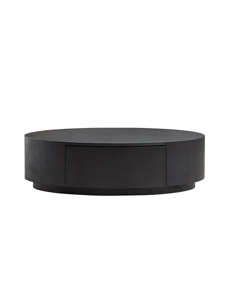 Boyel Living Modern Luxury Oval Coffee Table, Matte Mdf with Storage Drawer for Room Accent