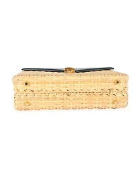 Pre-Owned Gucci Small Sylvie Wicker Top Handle Bag