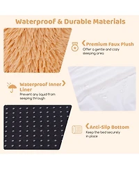 Gymax 68'' x 46'' x 10'' Human Dog Bed Orthopedic Dog Bed w/ Soft Blanket