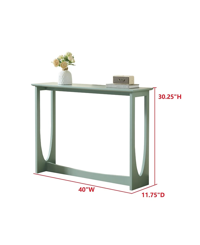 Kings Brand Furniture Narrow Wood Console Table, 2-Tier Sofa Table for Entryway, Hallway, Living Room or Behind Couch