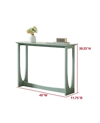 Kings Brand Furniture Narrow Wood Console Table, 2-Tier Sofa Table for Entryway, Hallway, Living Room or Behind Couch
