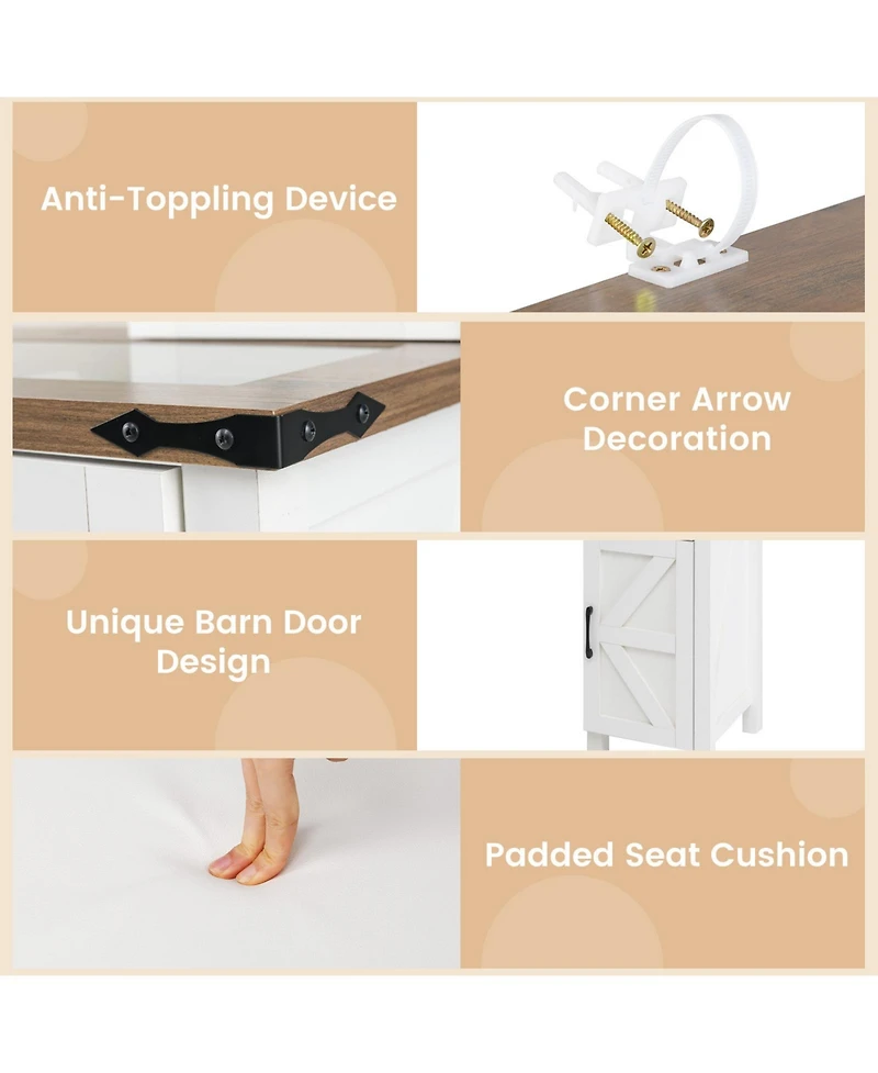 Sugift Makeup Vanity Desk with Mirror and Dimmable Led Lights