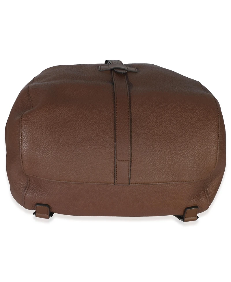 Pre-Owned Gucci Brown Pebbled Leather Large Grand Prix Backpack