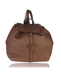 Pre-Owned Gucci Brown Pebbled Leather Large Grand Prix Backpack