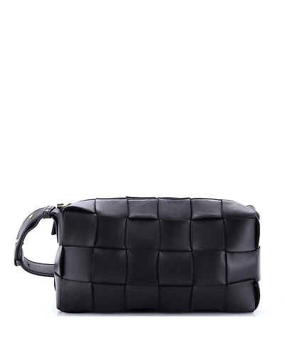 Pre-Owned Bottega Veneta Brick Cassette Shoulder Bag Maxi Intrecciato Leather