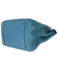 Pre-Owned HERMES Bleu Jean Togo Birkin 35 Phw