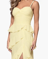 Xscape Petite Sleeveless Sweetheart Neck Long Gown