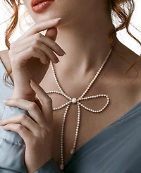 Macy's Cultured Freshwater Pearl Necklace in Sterling Silver