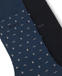 Hugo Boss Men's Regular Length Mini Iconic Socks, 2-Pack