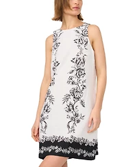 Msk Women's Sleeveless Crew Neck Mini Dress