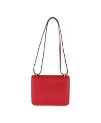 Pre-Owned HERMES Rouge Casaque Swift Constance 18 Ghw