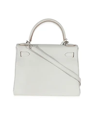 Pre-Owned Hermes Gris Perle Togo Retourne Kelly 28 Phw