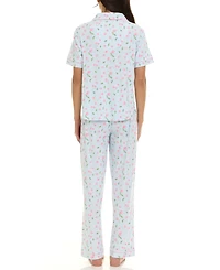 Flora by Nikrooz Women's Short-Sleeve Top and Pajama Pants, 2-Piece Set