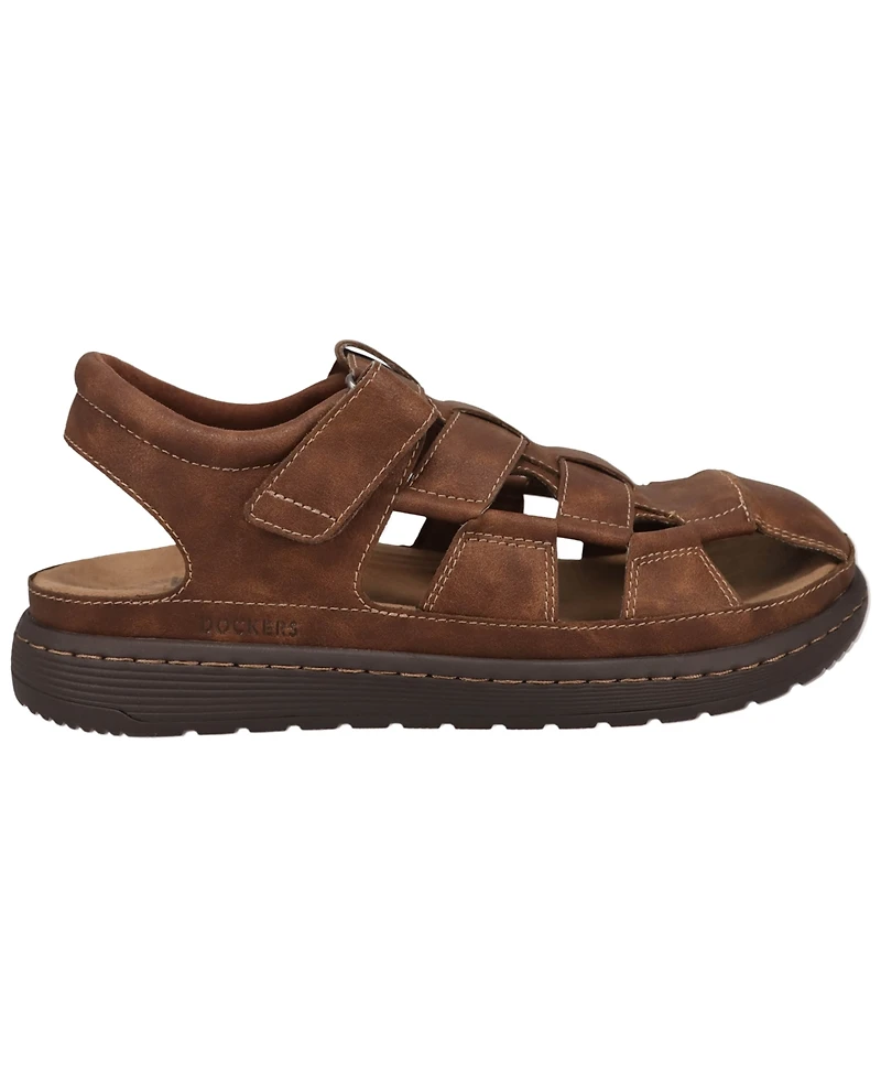 Dockers Men's Sarasota Tumbled Full Grain Moc Toe Sandal