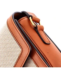 Pre-Owned Celine Teen Triomphe Shoulder Bag Canvas with Leather