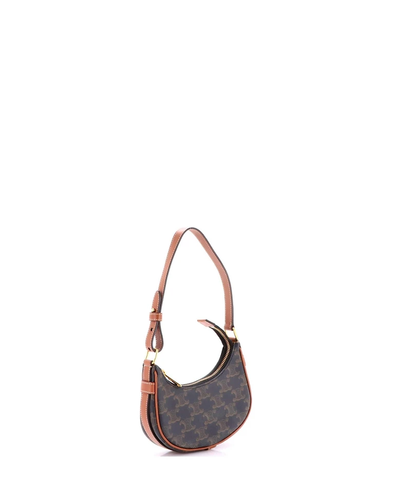 Pre-Owned Celine Mini Ava Bag Triomphe Coated Canvas