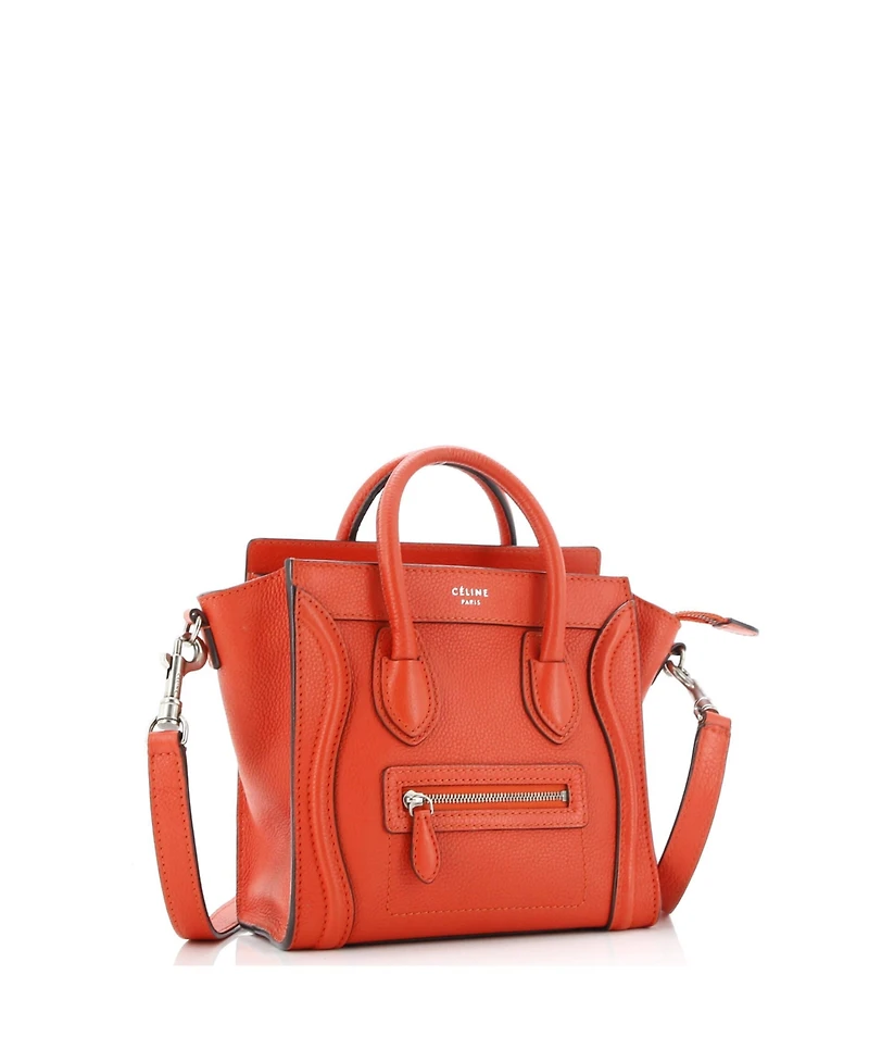 Pre-Owned Celine Nano Luggage Bag Grainy Leather