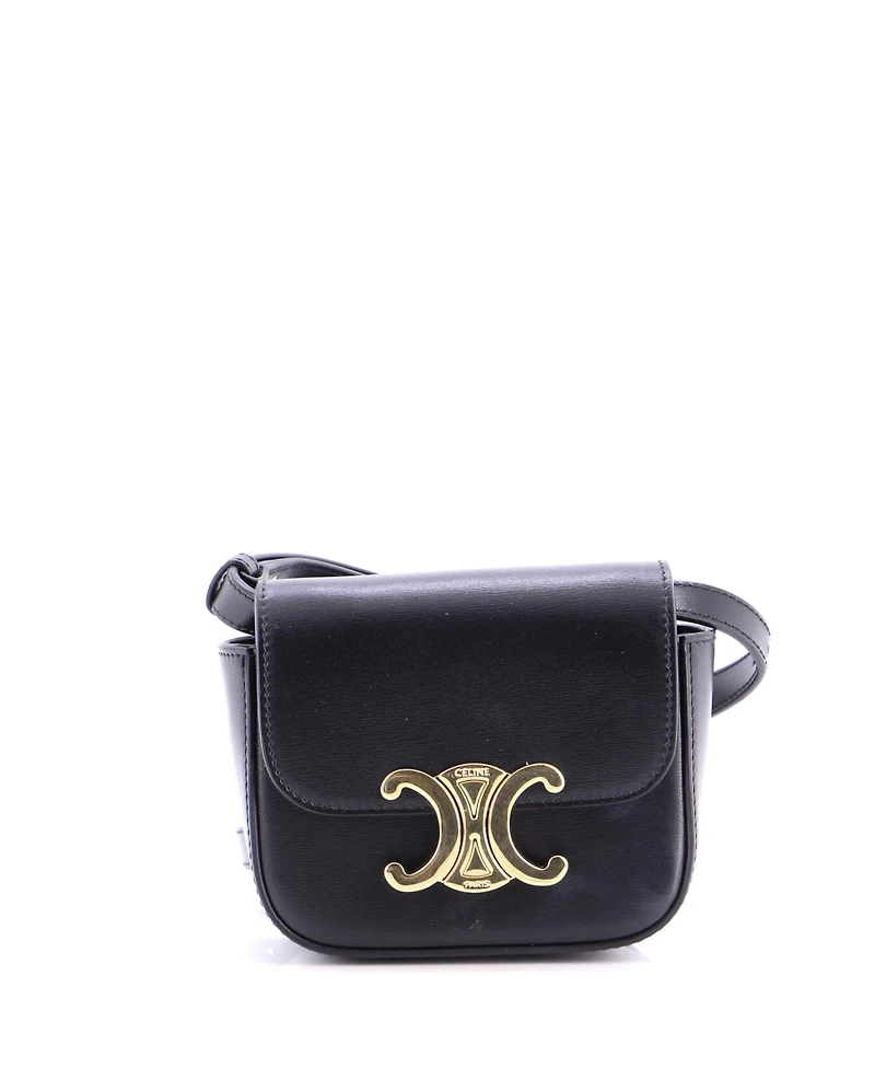 Pre-Owned Celine Mini Triomphe Shoulder Bag Smooth Calfskin