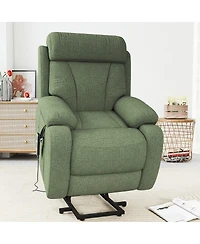 Maison Boucle Snowflake Velvet Lift Chair for Seniors with Remote Control, Electric Recliner Sofa for Elderly, Soft Fabric Power Chair