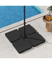 Sugift Patio Offset Umbrella Base with Easy-Fill Spouts
