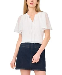 Vince Camuto Womens Tie Neck Princess Sleeve Blouse