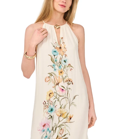 Vince Camuto Women's High-Neck Flowy Maxi Dress