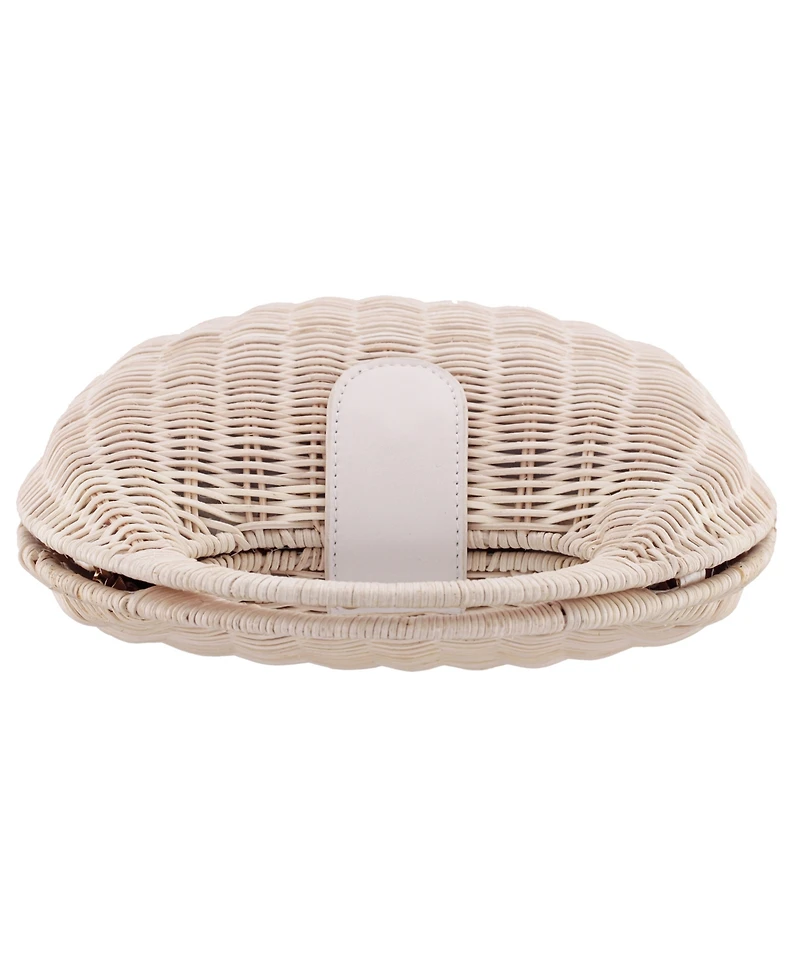 Nina Kava Rounded Rattan Small Satchel Bag
