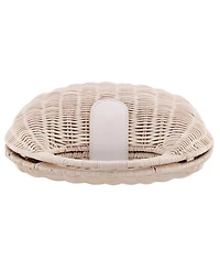 Nina Kava Rounded Rattan Small Satchel Bag