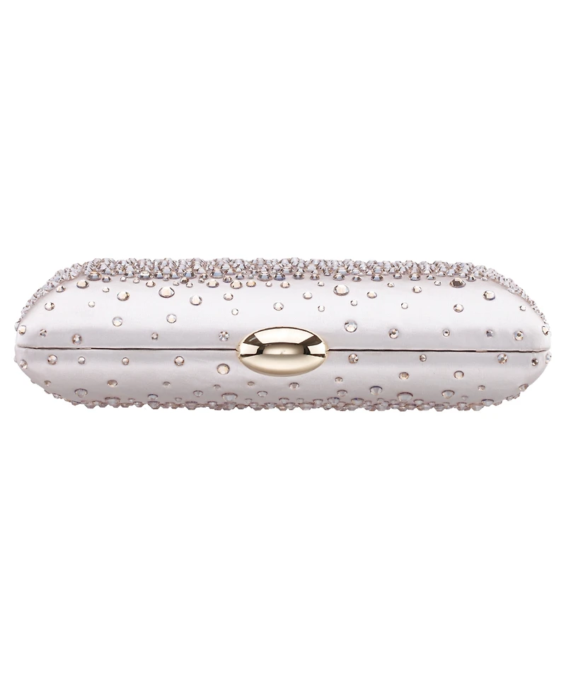 Nina Crystal Scatter Pattern Minaudiere Small Clutch Handbag