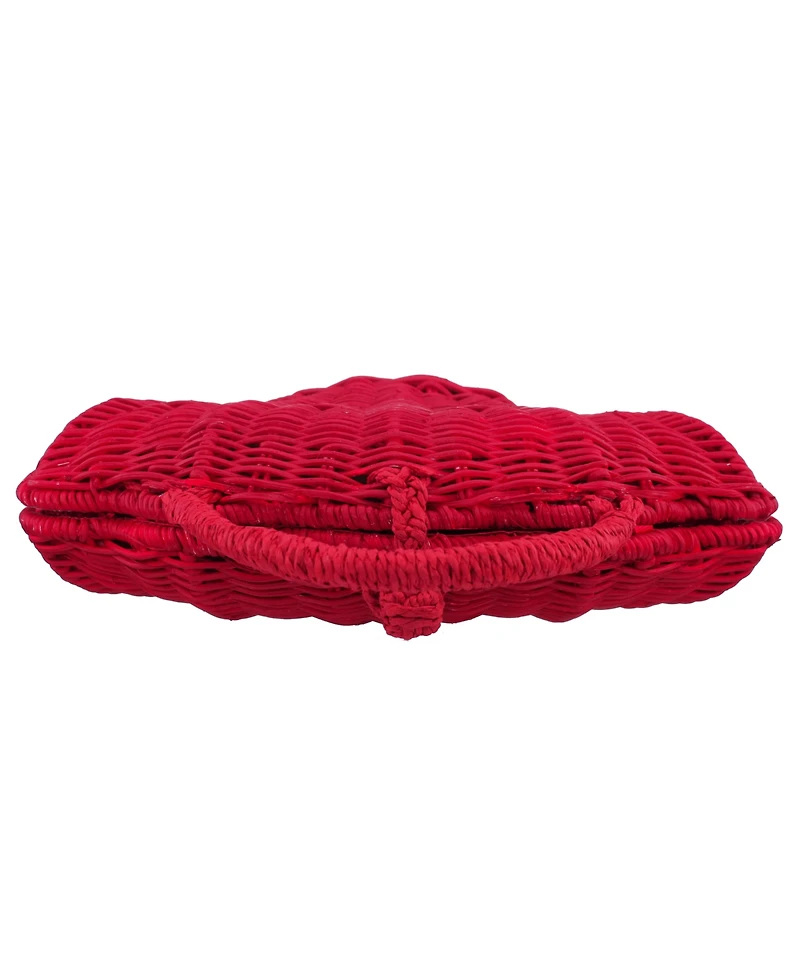 Nina Rattan Shell Minaudiere Small Clutch Handbag