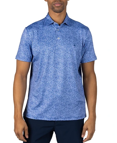 TailorByrd Men's Abstract Maze Printed Performance Polo