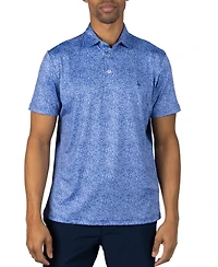TailorByrd Men's Abstract Maze Printed Performance Polo