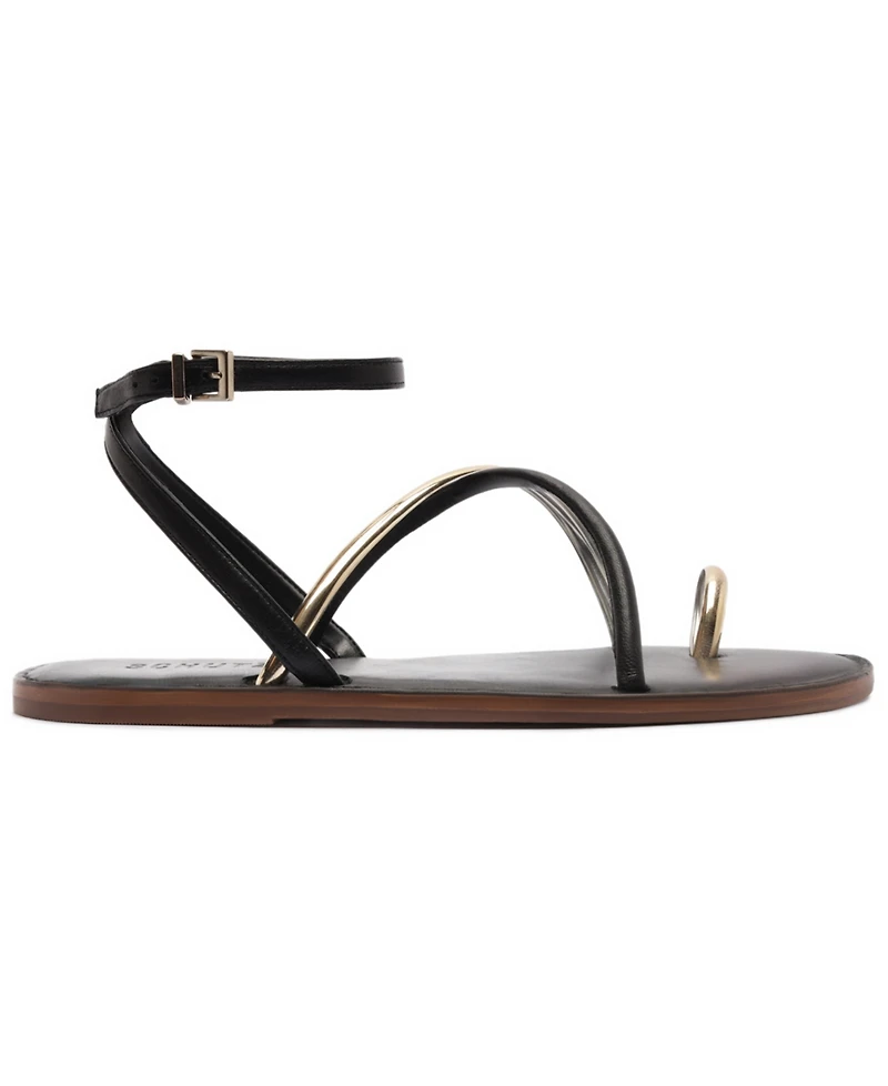 Schutz Women's Valeria Round Toe Flat Sandals