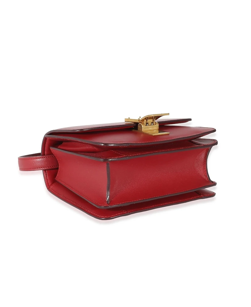 Pre-Owned Celine Red Smooth Calfskin Small Classic Box Bag