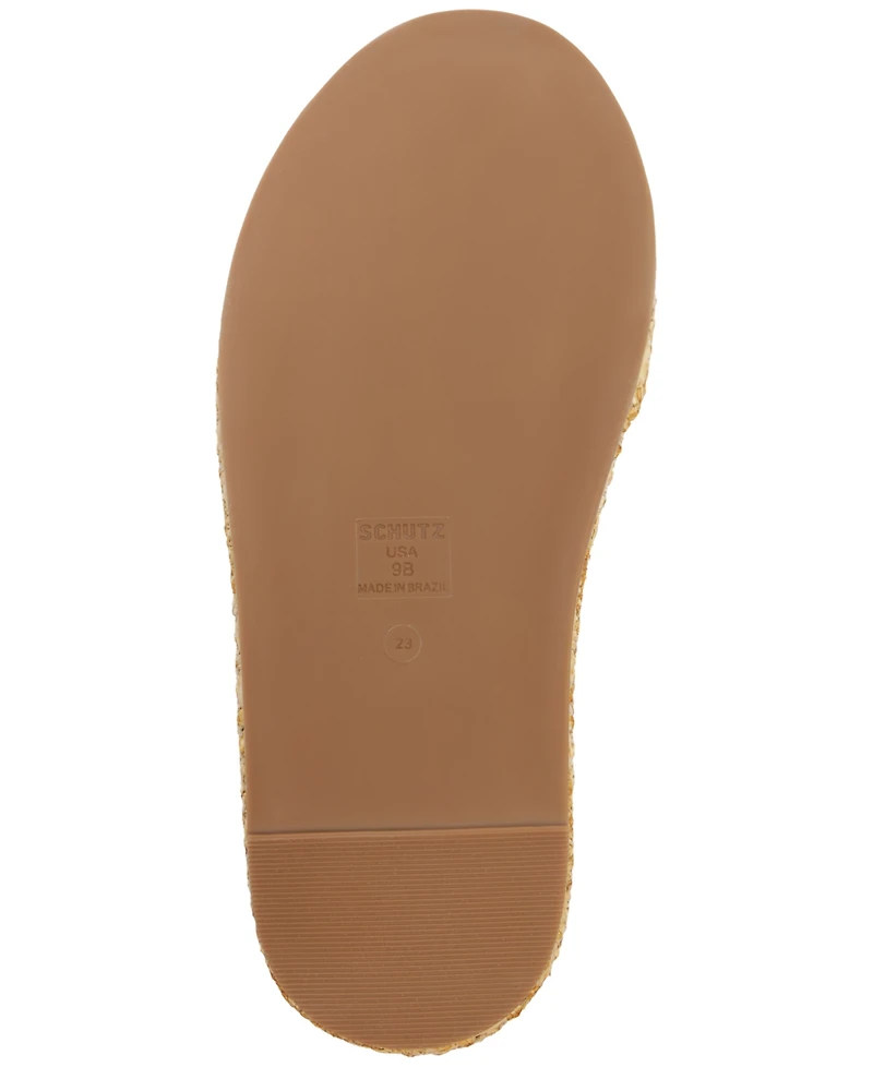 Schutz Women's Keefa Round Toe Wedge Sandals