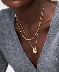 Ana Luisa 14k Gold-Plated Pebble Blue Marble Pendant Necklace