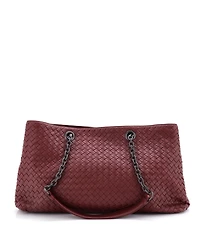 Pre-Owned Bottega Veneta Large Double Chain Tote Intrecciato Nappa