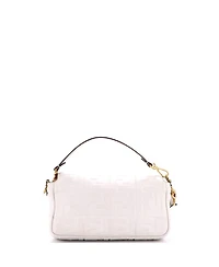 Pre-Owned Fendi Medium Baguette Nm Bag Zucca Embossed Leather