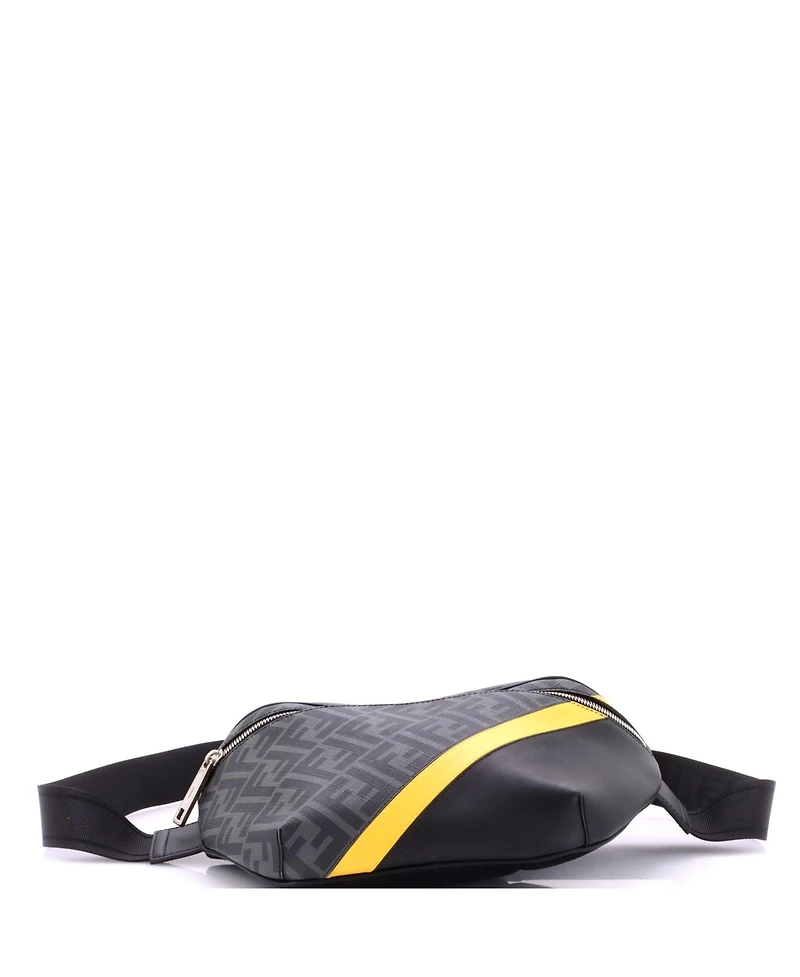 Pre-Owned Fendi Zip Belt Bag Zucca Coated Canvas and Leather
