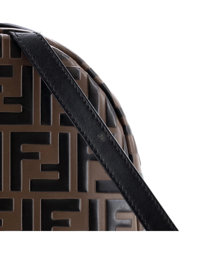 Pre-Owned Fendi Mini By The Way Backpack Zucca Embossed Leather