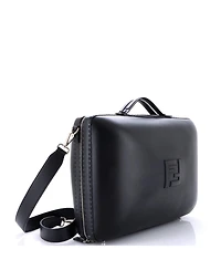 Pre-Owned Fendi Large Ff Zip Around Travel Bag Leather