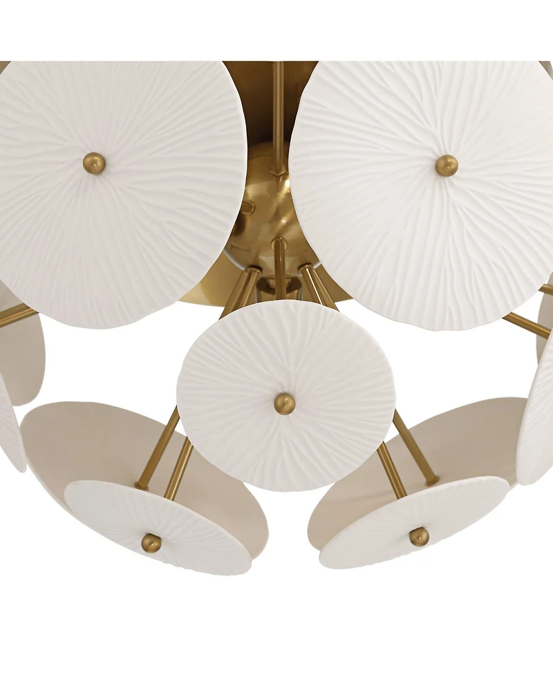 Possini Euro Design Shelly 15 1/2" Modern Semi Flush-Mount Ceiling Light Fixture Kitchen Foyer Sputnik