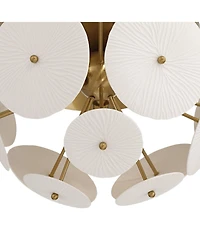 Possini Euro Design Shelly 15 1/2" Modern Semi Flush-Mount Ceiling Light Fixture Kitchen Foyer Sputnik