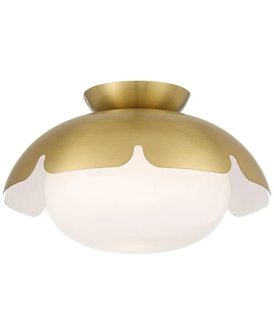 Possini Euro Design Possini Euro Mina 12" Wide Antique Brass Ceiling Light