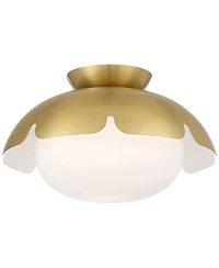 Possini Euro Design Possini Euro Mina 12" Wide Antique Brass Ceiling Light