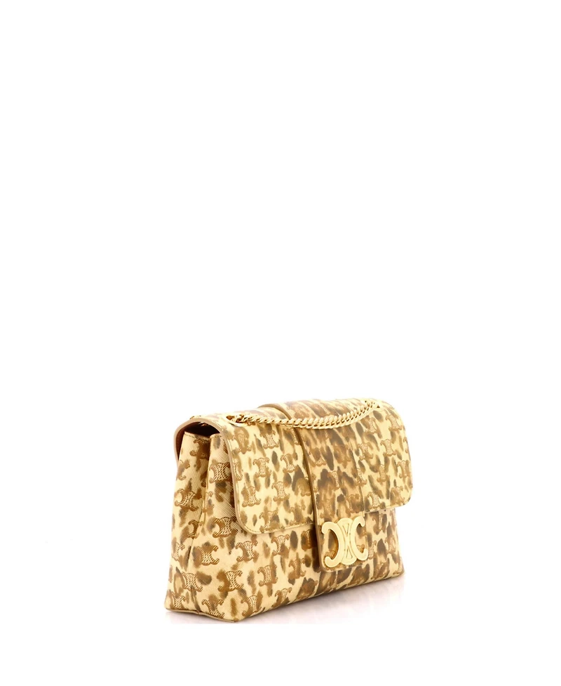 Pre-Owned Celine Medium Victoire Flap Shoulder Bag Printed Triomphe Coated Canvas