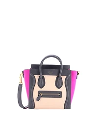 Pre-Owned Celine Nano Tricolor Luggage Bag Leather